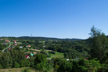 Landscape with hillsの写真素材