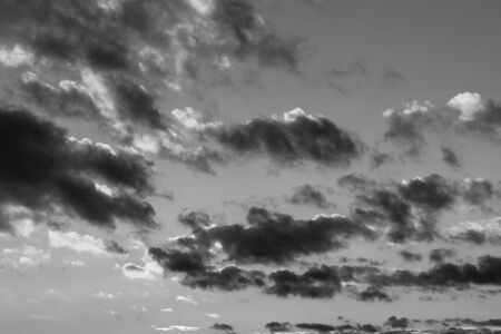 Background - sky with clouds lit by the sun.の写真素材