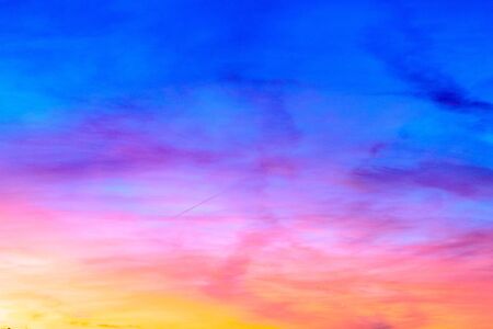 Blue sky with clouds.