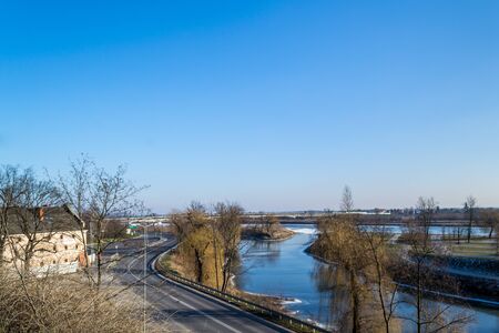 Panorama of the city of Sandomierz, Poland.