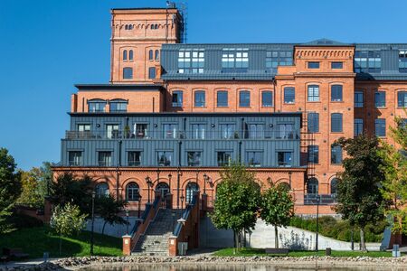 Blocks of housing in the city of Lodzの写真素材