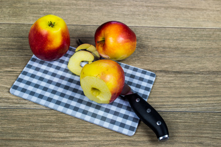 Apple as part of a diet containing vitaminsの写真素材