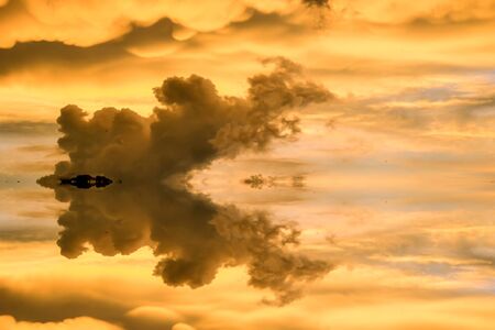 Sunrise and sunset as a background for further graphic work.の写真素材