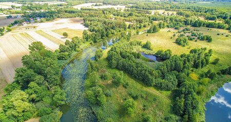 Autumn on the Widawka river, Poland.