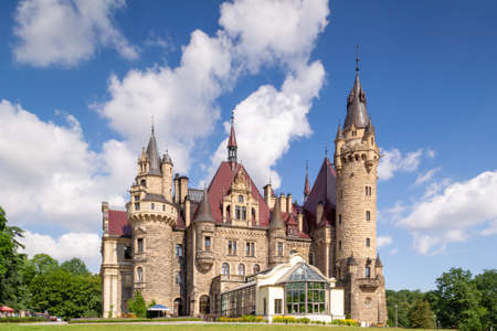 Palace in Moszna - a historic residence located in the village of Moszna, in the Opolskie Voivodeship, Poland.のeditorial素材