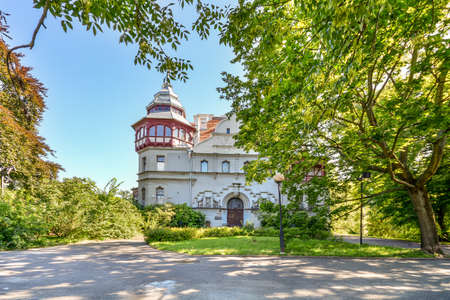 19th century building in the center of the Polytechnic University in the city of Lodz, Polandのeditorial素材