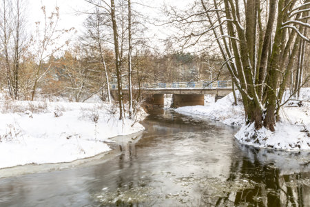 Winter landscapes on a frosty day.の写真素材