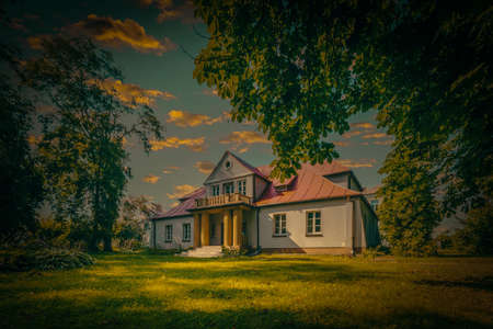 Historic mansion at the agricultural school, Sedziejowice, Poland.の写真素材