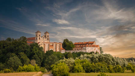 Monastery on top in Tyniec, Krakow, Poland.