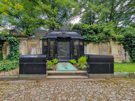 Old Historic Cemetery in Dresden, Germanyの写真素材