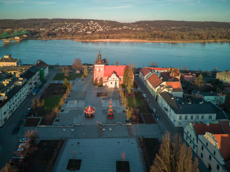 City on the river, Europe.の写真素材