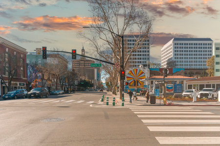 Architecture of the city of San Jose in California, USA.の写真素材