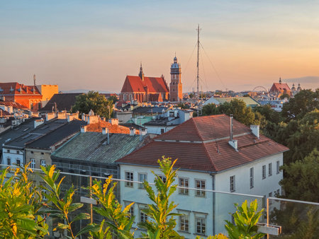 Main Market Square in Krakow, Poland.の写真素材