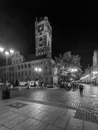 The Old Town, bridge, and park in ToruÅ„, Poland.
