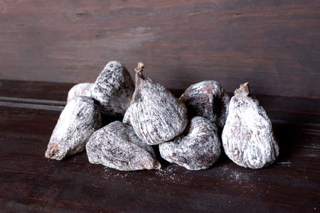 Handcrafted floured dried figsの写真素材