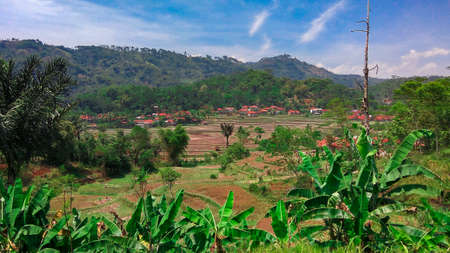 Very beautiful natural scenery of Cipongkor, Indonesiaの写真素材