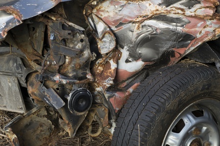Close-up car accidentの写真素材