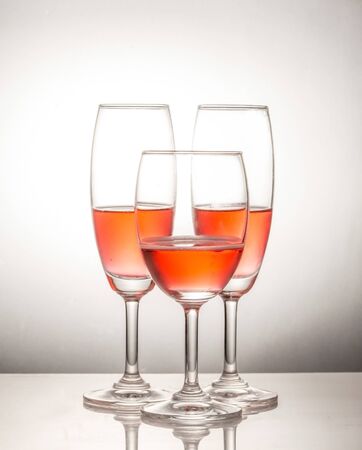 Red wine in glassの写真素材