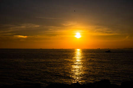 sunset over the sea