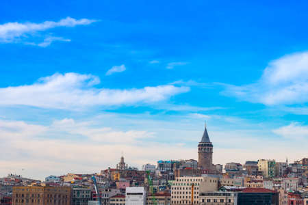 Galata Tower and Karakoyの写真素材
