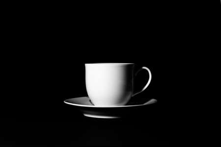 a cup on the black backgroundの写真素材