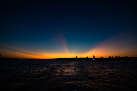 Cityscape of Istanbul at sunset
