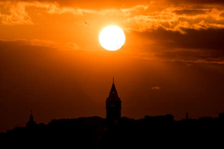 Galata Tower at sunset