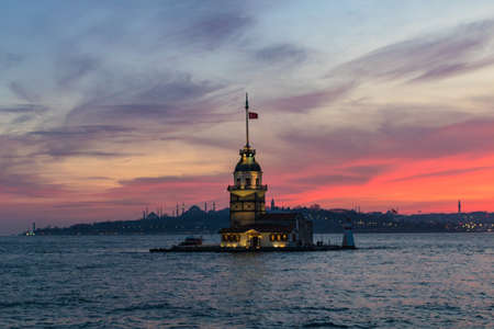 Maiden's Tower at dusk