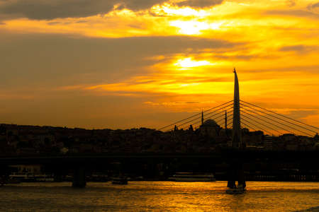 Cityscape of Istanbul at sunset