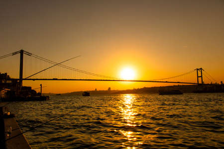 Cityscape of Istanbul at sunsetの写真素材