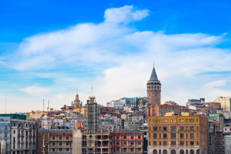Galata Tower and Karakoy Districtのeditorial素材