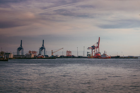 Haydarpasa Port in Istanbulのeditorial素材