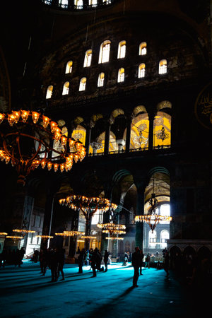 Tourists in Hagia Sophiaのeditorial素材