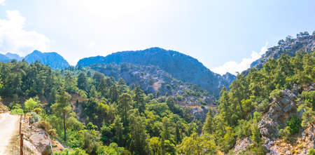Panoramic view of Goynuk Canyon in Kemer Antalya Turkey
