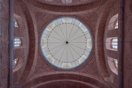 Fenari Isa Mosque. Dome of Fenari Isa Mosque in Istanbul. Ramadan or kandil or laylat al-qadr or islamic background photo. Noise effect included. Istanbul Turkey - 10.15.2021のeditorial素材