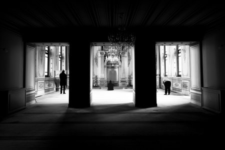 Muslim prayers in the mosque. Tesvikiye Mosque in Istanbul. Islamic or ramadan background photo. Istanbul Turkey - 12.24.2021のeditorial素材