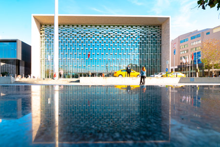 Ataturk Cultural Center or AKM or Ataturk Cultural Center in Taksim Square in Istanbul. Istanbul Turkey - 11.13.2021のeditorial素材