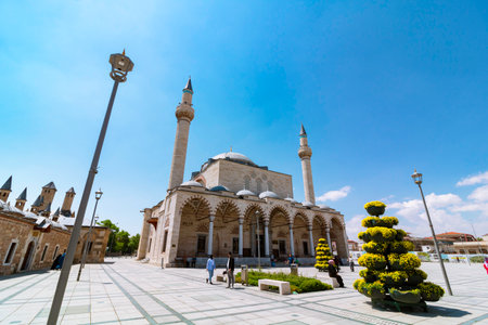 Sultan Selim Mosque in Konya. Islamic architecture in Anatolia. Ramadan or kandil or laylat al-qadr...
