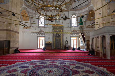 Konya Sultan Selim Mosque. Ramadan or kandil or laylat al-qadr or Islamic background photo. Konya...