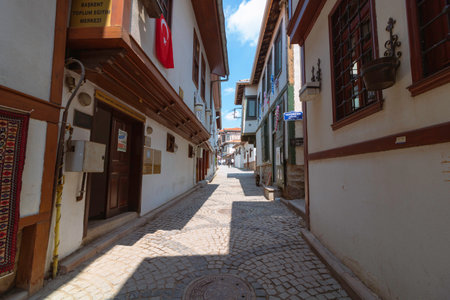 A street in the Ankara Castle. Traditional Turkish Houses. Ankara Turkey - 5.16.2022のeditorial素材