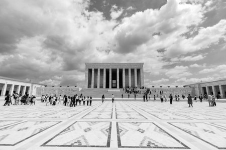Anitkabir or mausoleum of Mustafa Kemal Ataturk in Ankara. 10th november memorial day of Ataturk or 10 november background photo. Ankara Turkey - 5.16.2022のeditorial素材