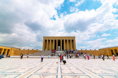 Anitkabir and Turkish People. National days of Turkey background photo. 19th may or 30th august or 29th october or 10th november concept. Ankara Turkey - 5.16.2022のeditorial素材