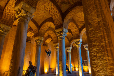 Gulhane Cistern in Gulhane Park. Historical buildings in Istanbul. Istanbul Turkiye - 3.30.2023のeditorial素材