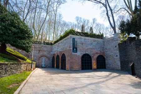 Entrance of Gulhane Cistern in Gulhane Park. Istanbul Turkiye - 3.30.2023のeditorial素材