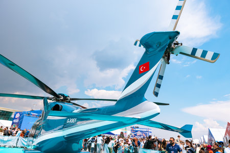 Gokbey general purpose helicopter made by TUSAS. Istanbul Turkiye - 5.1.2023のeditorial素材