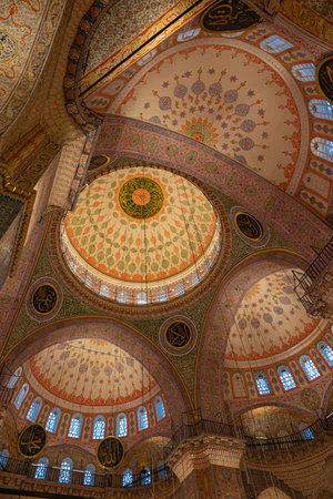 Domes of Eminonu Yeni Cami or New Mosque. Islamic architecture. Istanbul Turkiye - 3.31.2023のeditorial素材
