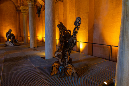 Gulhane cistern and an exhibit. Travel destinations of Istanbul. Istanbul Turkiye - 3.30.2023のeditorial素材