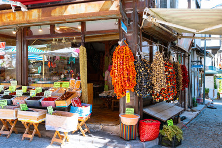 A local shop sales local products in Beypazari Ankara. Ankara Turkiye - 8.5.2023のeditorial素材