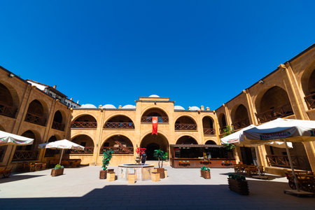 Courtyard of Suluhan Caravanserai in Beypazari. Ankara Turkiye - 8.5.2023のeditorial素材