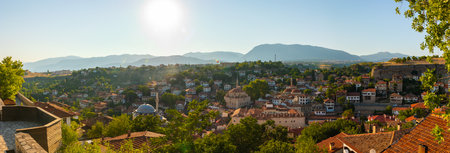 Panoramic view of Safranbolu town at sunset. Visit Safranbolu background photo.